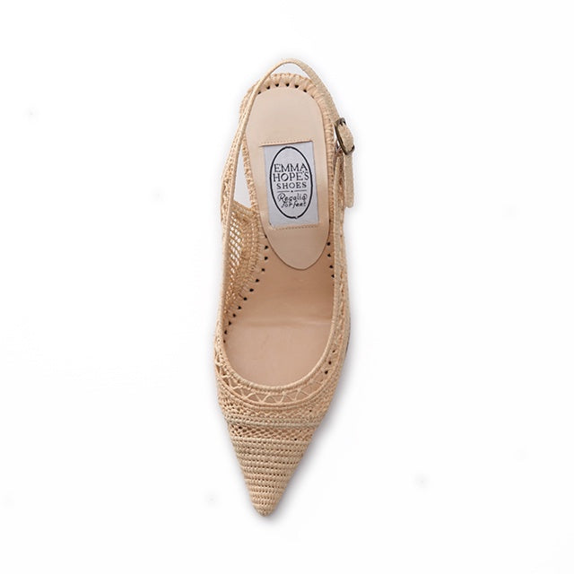 Zig Zag Raffia Pointy Sling – Emma Hope shop