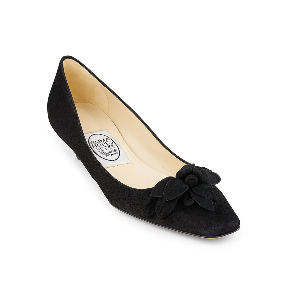 Flower Low Court-Black – Emma Hope shop
