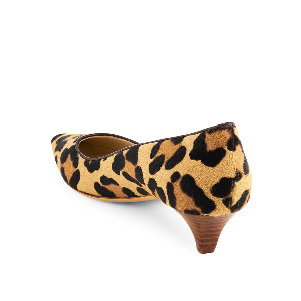 Leopard mid clearance heel shoes