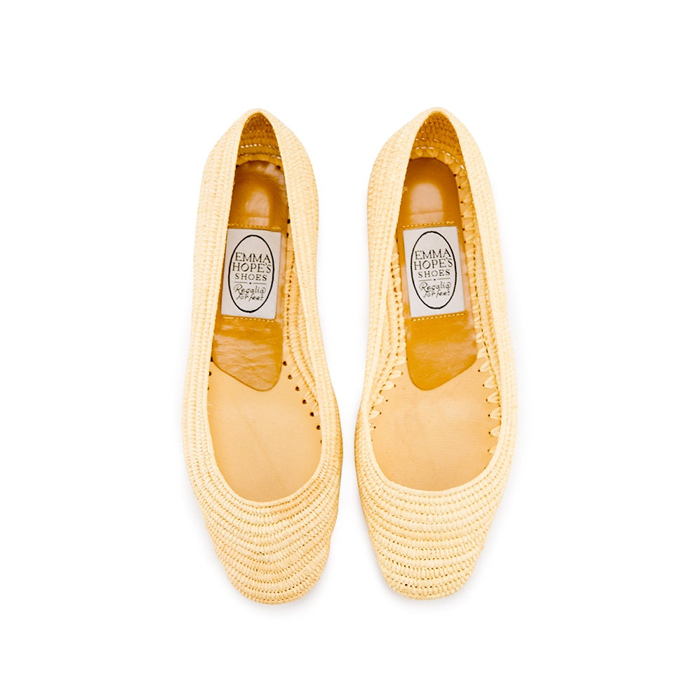 Raffia Chisel Ballet - Natural – Emma Hope shop