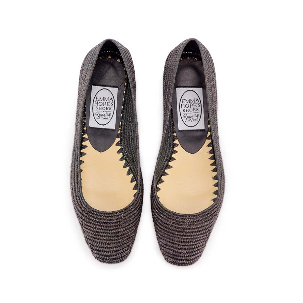 Raffia Chisel Ballet - Black – Emma Hope shop