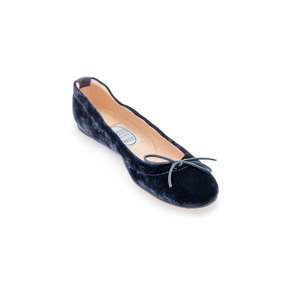 Blue Suede Sam Edelman Blue Flats Elasticated Ballet Inky Blue
