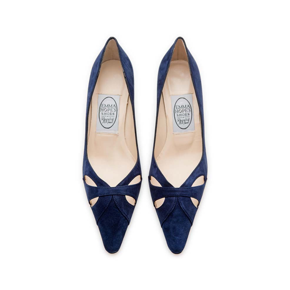 Piece Court Navy Suede – Emma Hope shop