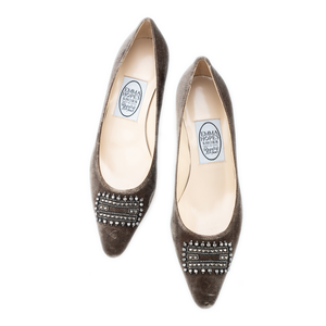 Steel Strass Buckle Mid Court