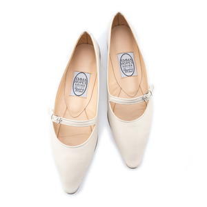 70's Strap+Bar Shoe Low Ballet-Bone Kid