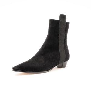 Mid Ankle Zip Boot-Black