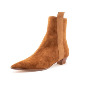 Mid Ankle Zip Boot-Tobacco