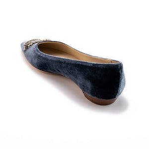 Deco Buckle Low ballet-Indigo