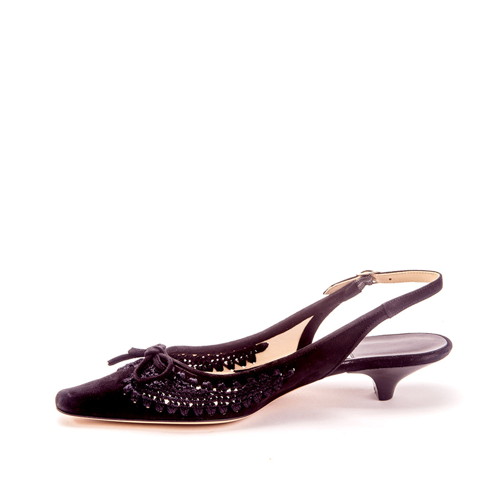 Crochet Teardrop Low Sling-Black – Emma Hope shop