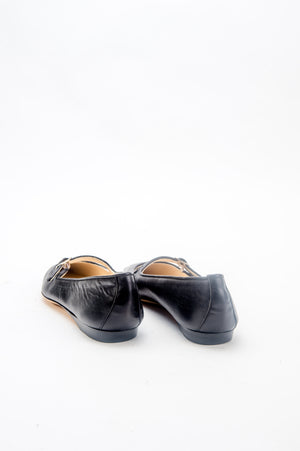 70's Strap+Bar Shoe Low Ballet-Nappa Black