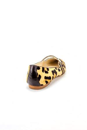 70's Strap+Bar Shoe Low Ballet-Pony Leopard