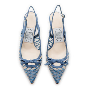 Criss Cross Net Pointy Sling - China Blue Net